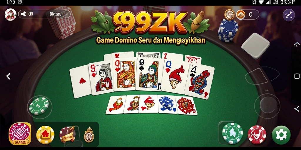Screenshot menampilkan aksi seru gameplay Domino di 999ZK.