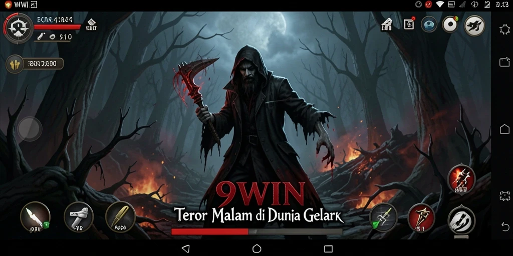 Screenshot gameplay mencekam dari 9WIN yang menampilkan suasana Horror.