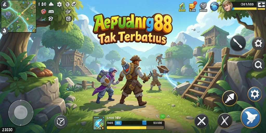 Gameplay APEK88 menampilkan petualangan berfungsi sempurna di dunia terbuka.