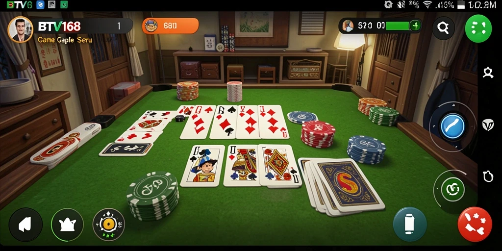 Tampilan gameplay Gaple yang seru dan interaktif di BTV168.