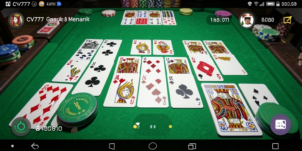 Screenshot gameplay Gaple yang seru dan menegangkan.