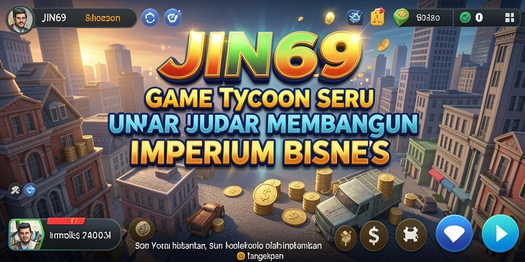 Screenshot gameplay JIN69 dengan elemen strategi bisnis.