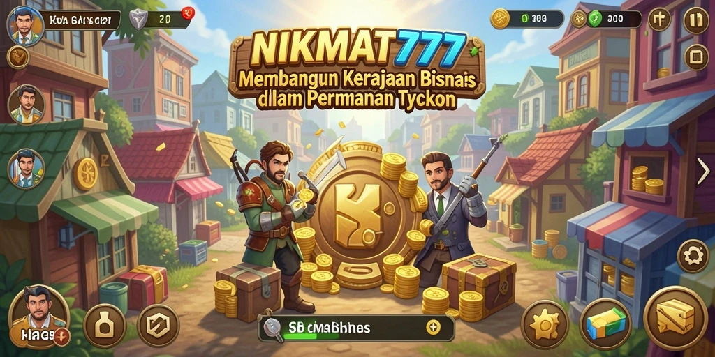 Screenshot gameplay NIKMAT777 menampilkan aksi manajemen bisnis yang seru.