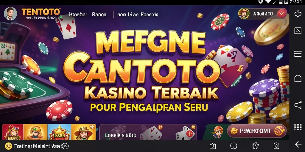 Screenshot TENTOTO menampilkan aksi seru di meja kasino.
