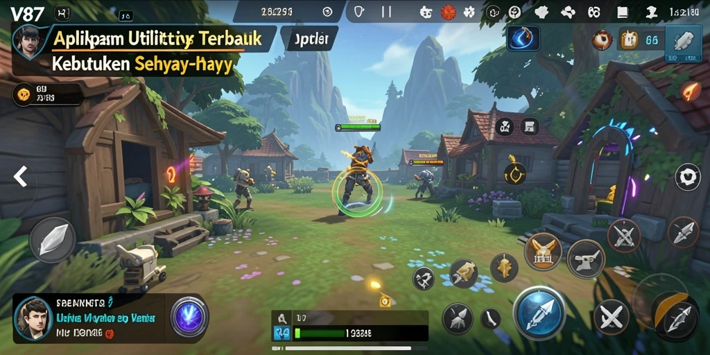 Screenshot utama V87 menunjukkan antarmuka pengguna yang bersih dan aplikasi yang berfungsi dengan baik.