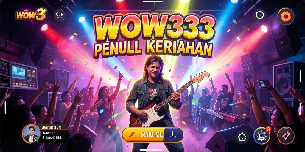 Tampilan gameplay WOW33 yang seru dan interaktif di arena musik.